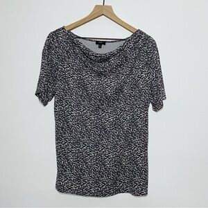 Talbots Grey Leopard Tee Top